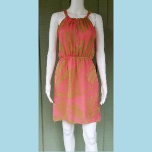 WAVERLY GREY Peach Beige Silk Dress 2